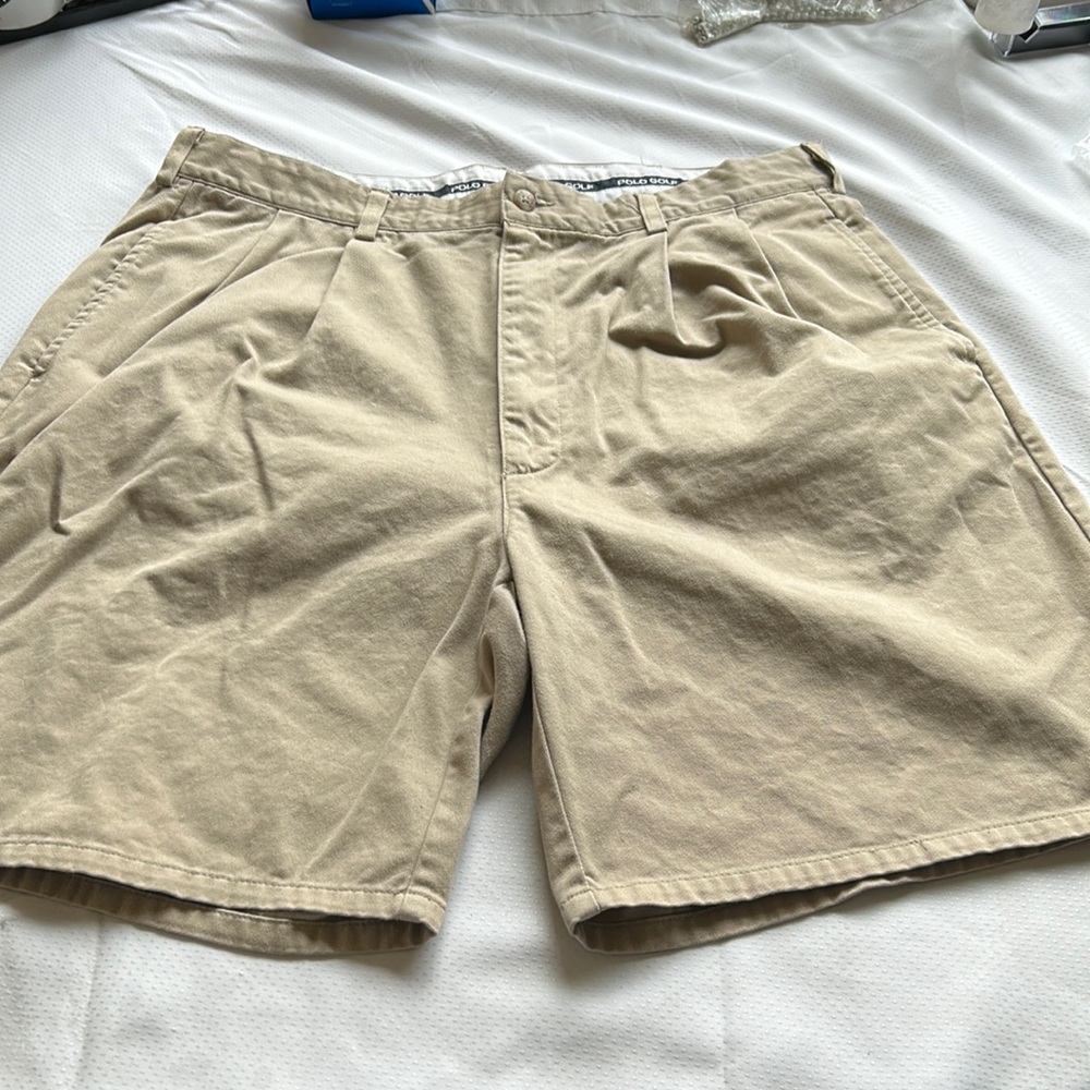 Vintage Polo Golf Shorts Ralph Lauren Made in Canada 90s Tan